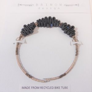 Bracelet handmade from recycled bike tubes
